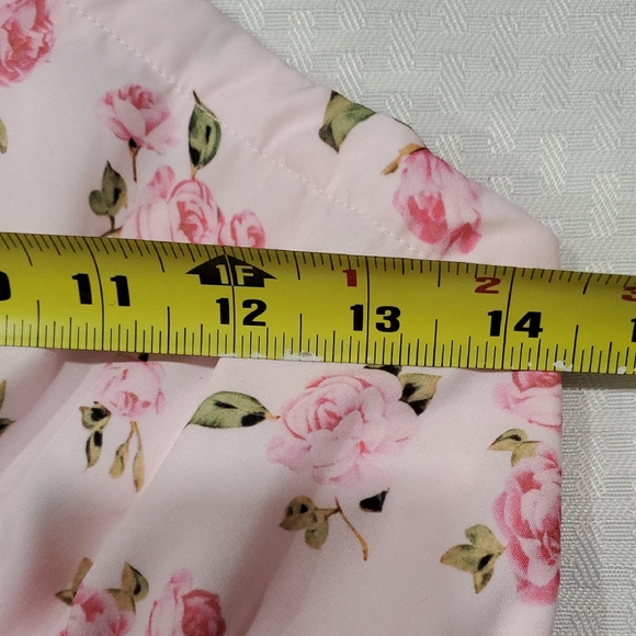 Ebossy Pink and White Barbiecorw Floral Halter Dress Size S - Picture 13 of 15